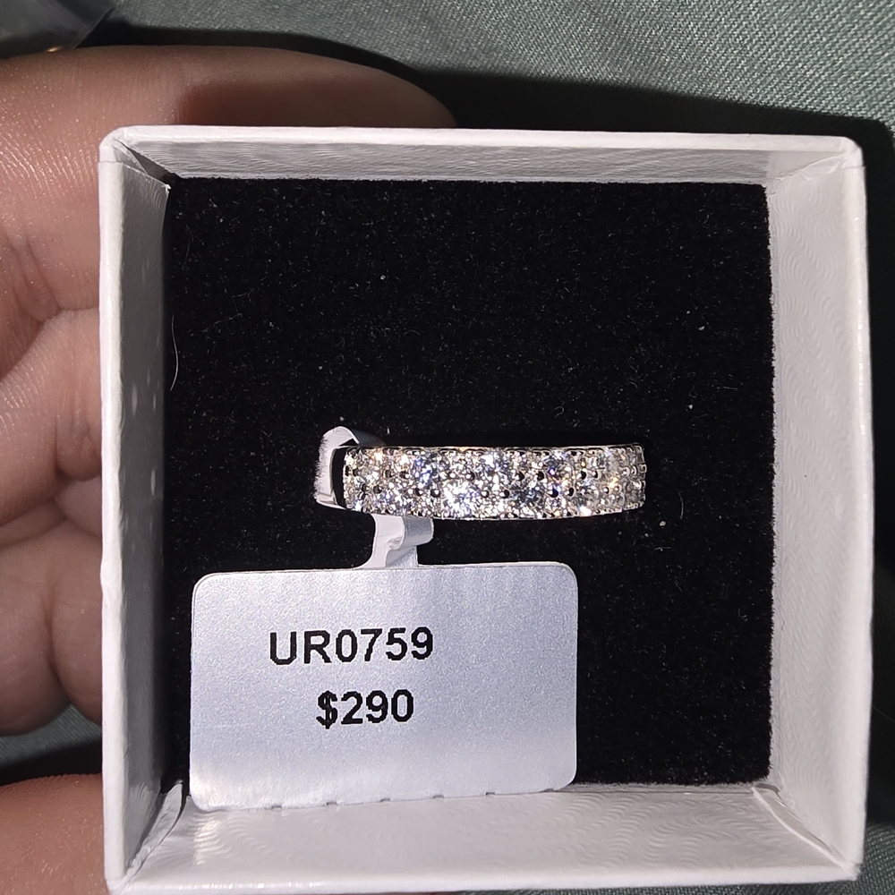 Sparkling Pave Hoop Earring in Silver with Cubic Zirconia